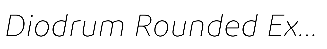 Diodrum Rounded Extralight Italic